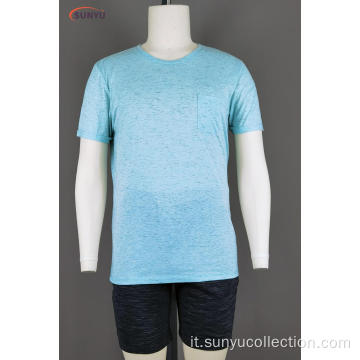 T-shirt da uomo in cotone / poliestere a maniche corte